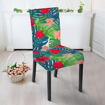 Colorful Hawaii Floral Pattern Print Dining Chair Slipcover