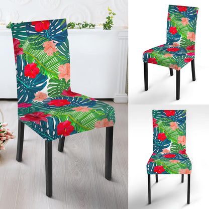 Colorful Hawaii Floral Pattern Print Dining Chair Slipcover