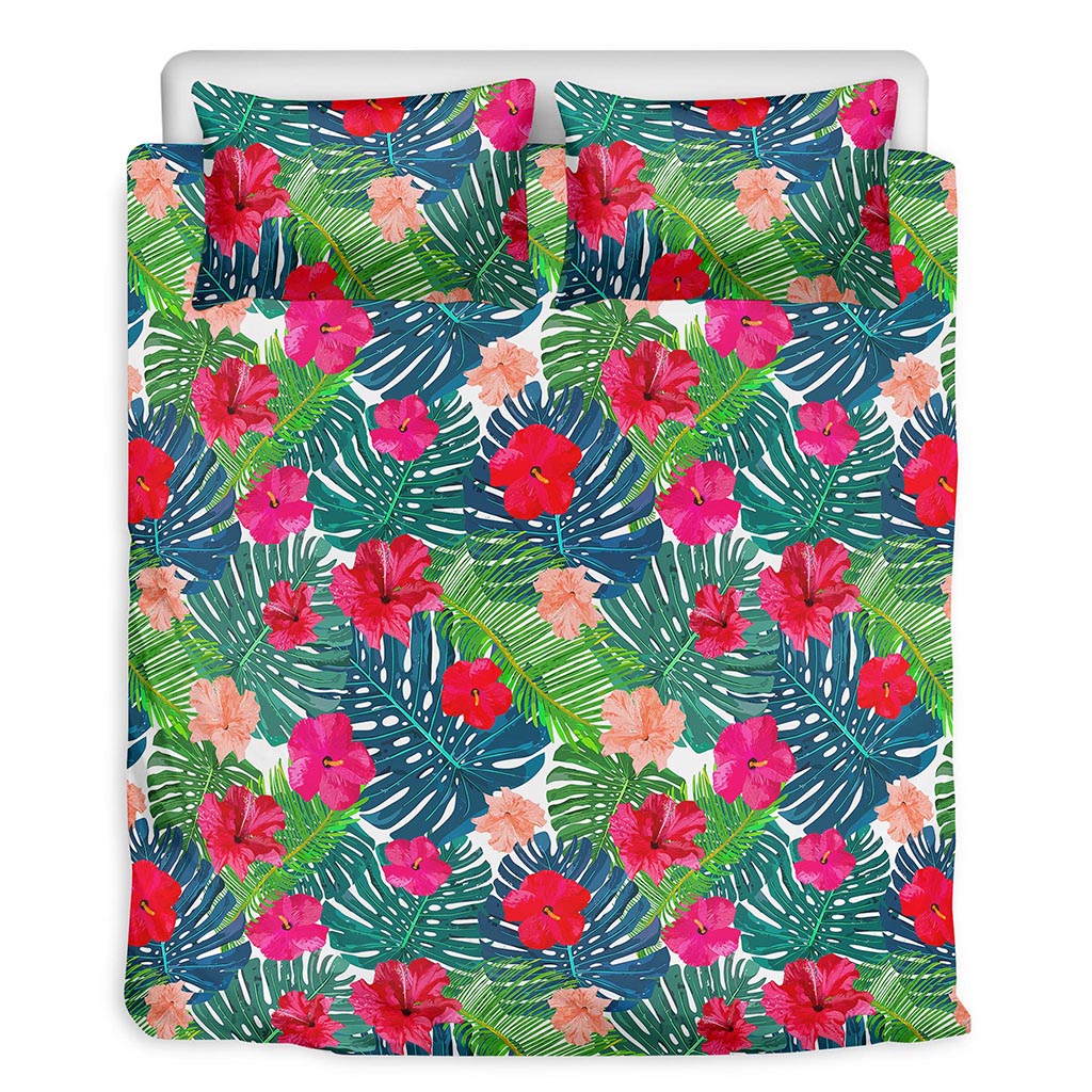 Colorful Hawaii Floral Pattern Print Duvet Cover Bedding Set