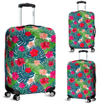 Colorful Hawaii Floral Pattern Print Luggage Cover GearFrost