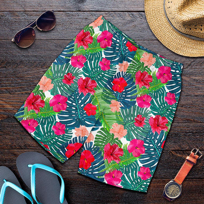 Colorful Hawaii Floral Pattern Print Men's Shorts