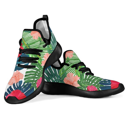 Colorful Hawaii Floral Pattern Print Mesh Knit Shoes GearFrost