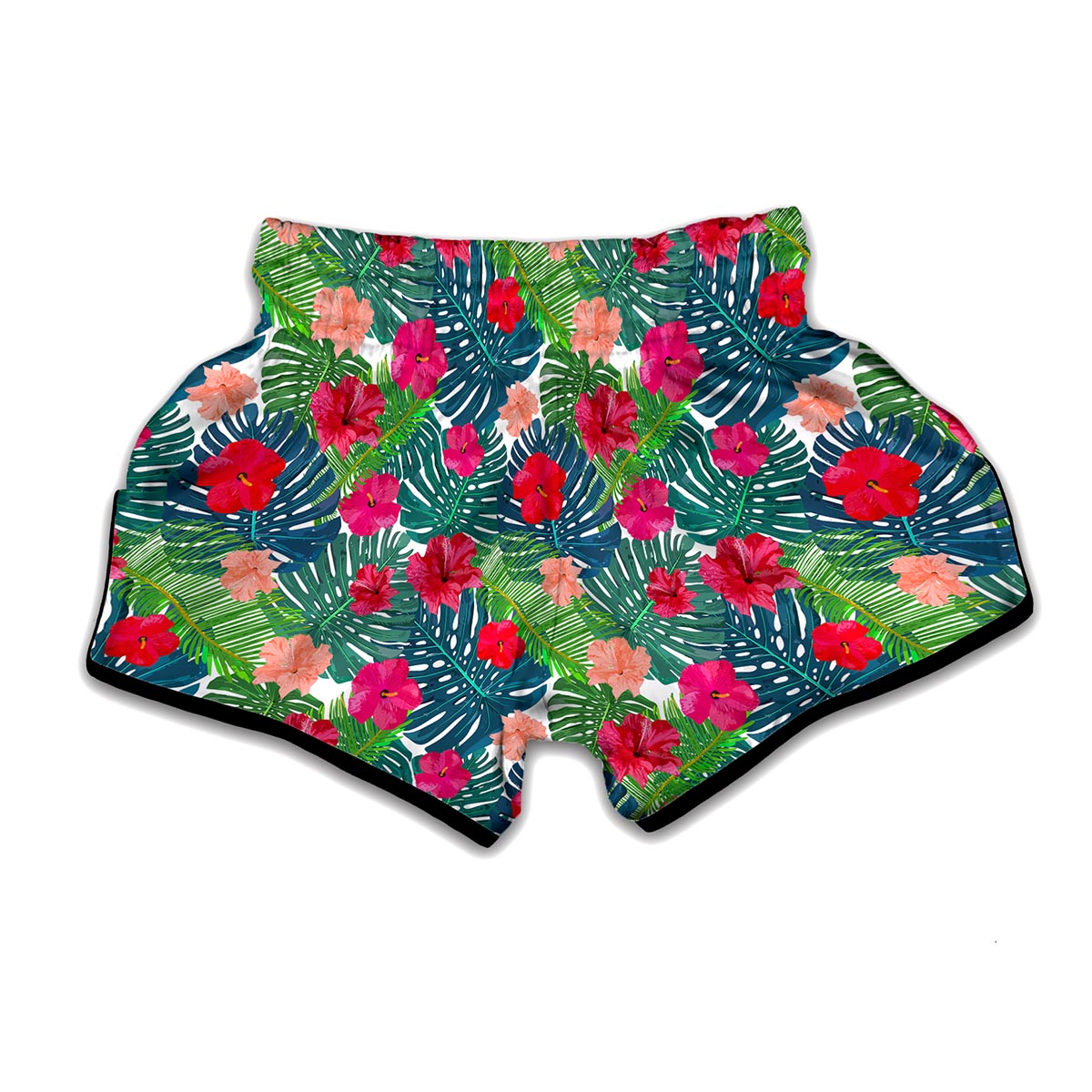 Colorful Hawaii Floral Pattern Print Muay Thai Boxing Shorts