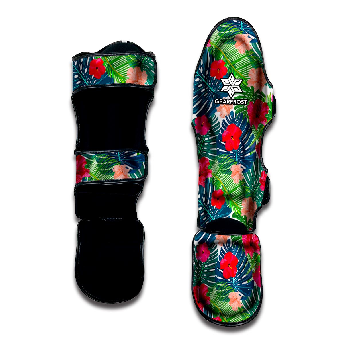 Colorful Hawaii Floral Pattern Print Muay Thai Shin Guard