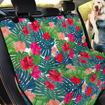Colorful Hawaii Floral Pattern Print Pet Car Back Seat Cover