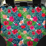 Colorful Hawaii Floral Pattern Print Pet Car Back Seat Cover