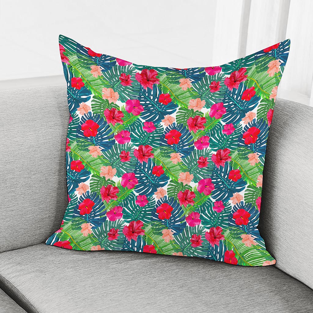 Colorful Hawaii Floral Pattern Print Pillow Cover