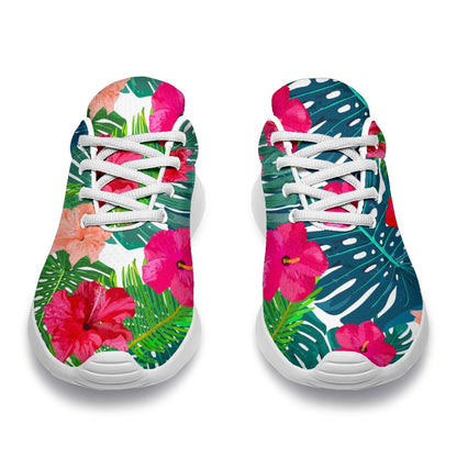 Colorful Hawaii Floral Pattern Print Sport Shoes GearFrost