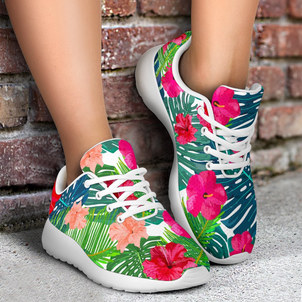 Colorful Hawaii Floral Pattern Print Sport Shoes GearFrost