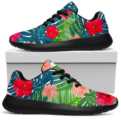 Colorful Hawaii Floral Pattern Print Sport Shoes GearFrost