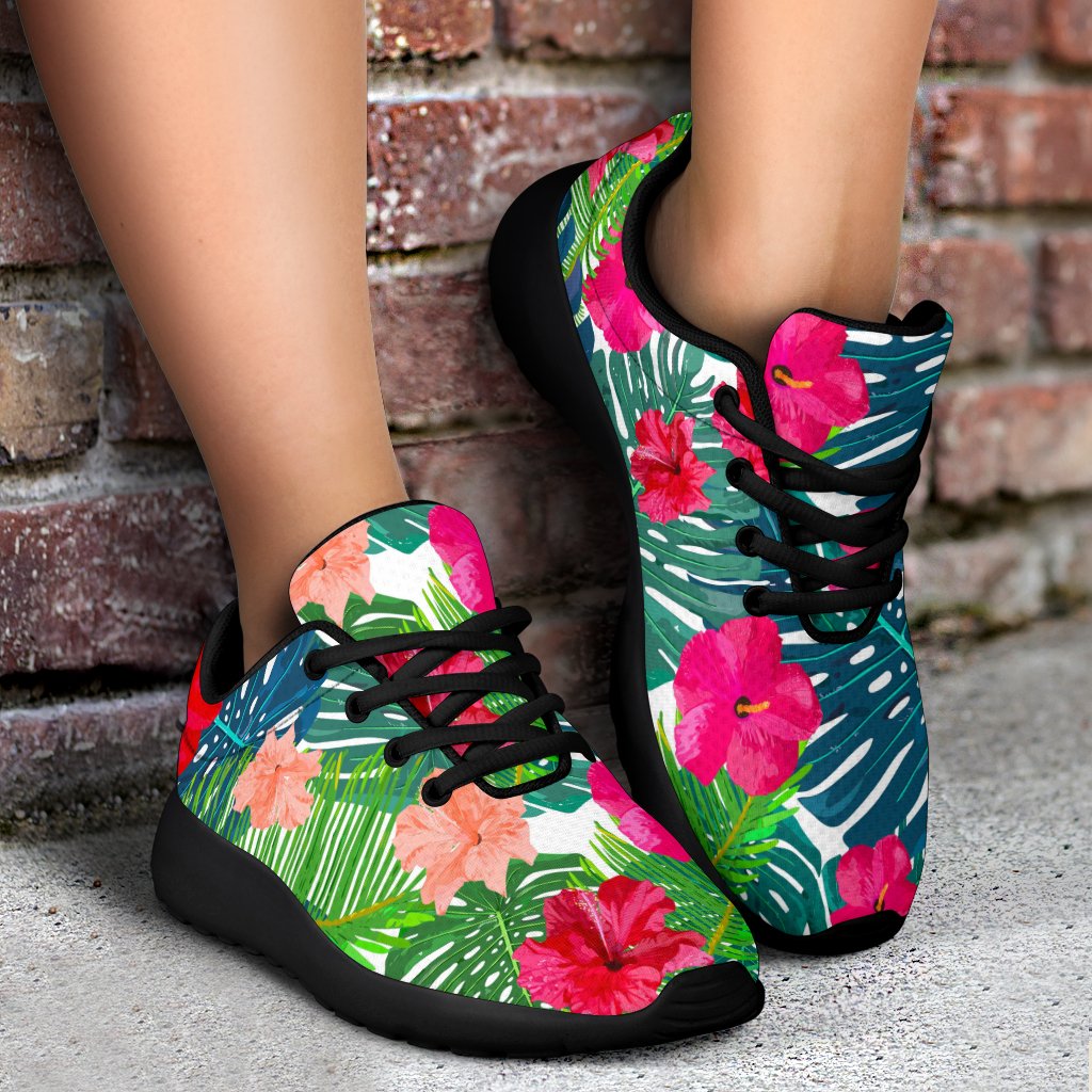 Colorful Hawaii Floral Pattern Print Sport Shoes GearFrost