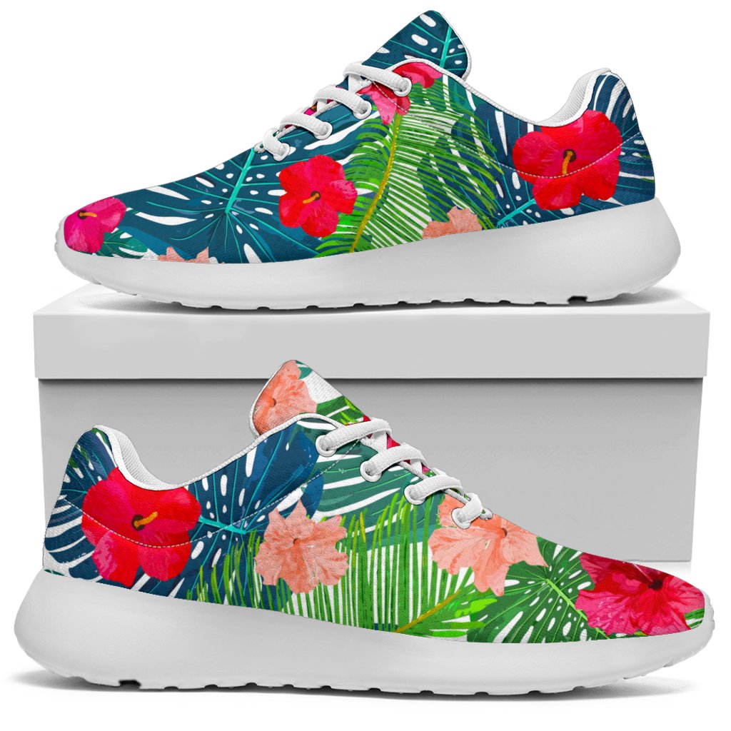 Colorful Hawaii Floral Pattern Print Sport Shoes GearFrost