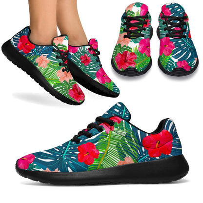Colorful Hawaii Floral Pattern Print Sport Shoes GearFrost
