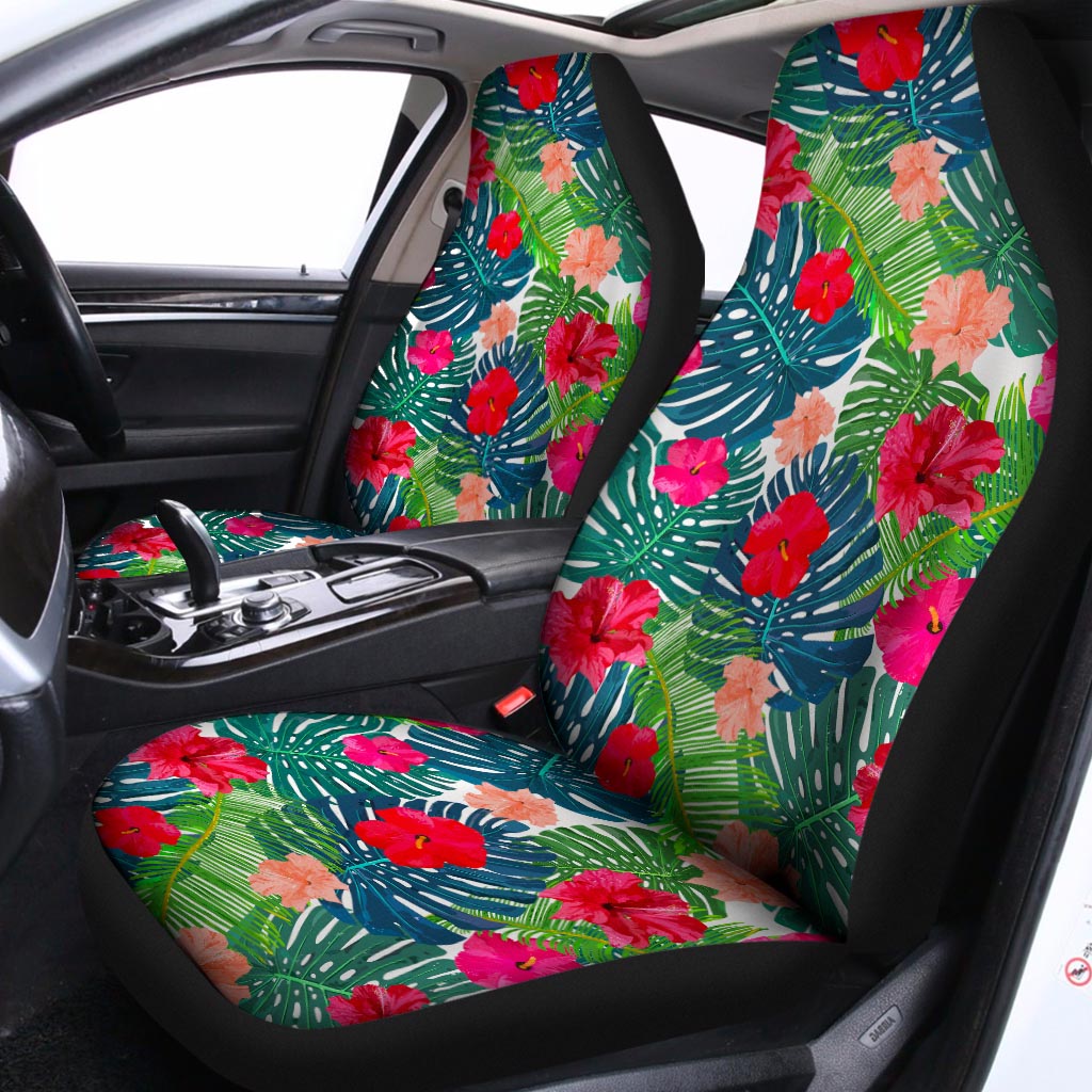 Colorful Hawaii Floral Pattern Print Universal Fit Car Seat Covers