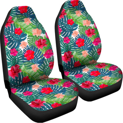 Colorful Hawaii Floral Pattern Print Universal Fit Car Seat Covers