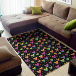 Colorful Heart Pattern Print Area Rug