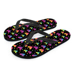 Colorful Heart Pattern Print Flip Flops