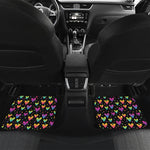 Colorful Heart Pattern Print Front and Back Car Floor Mats