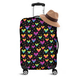 Colorful Heart Pattern Print Luggage Cover