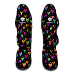 Colorful Heart Pattern Print Muay Thai Shin Guard