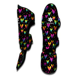 Colorful Heart Pattern Print Muay Thai Shin Guard