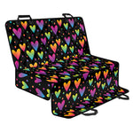 Colorful Heart Pattern Print Pet Car Back Seat Cover