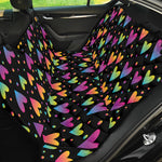 Colorful Heart Pattern Print Pet Car Back Seat Cover