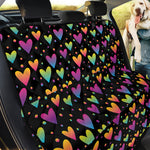 Colorful Heart Pattern Print Pet Car Back Seat Cover