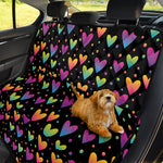 Colorful Heart Pattern Print Pet Car Back Seat Cover