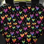 Colorful Heart Pattern Print Pet Car Back Seat Cover
