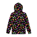 Colorful Heart Pattern Print Pullover Hoodie