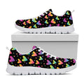 Colorful Heart Pattern Print White Running Shoes