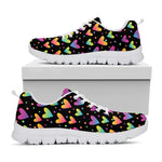 Colorful Heart Pattern Print White Sneakers