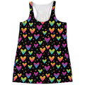 Colorful Heart Pattern Print Women's Racerback Tank Top