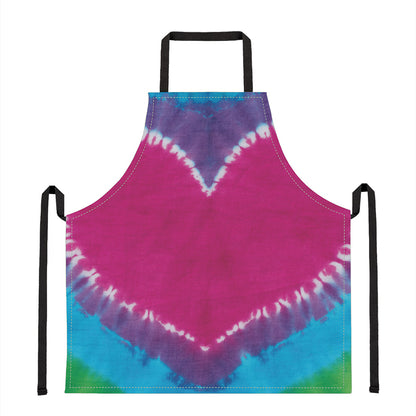 Colorful Heart Tie Dye Print Apron