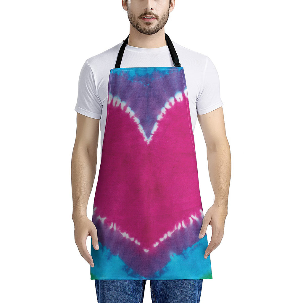 Colorful Heart Tie Dye Print Apron