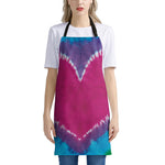 Colorful Heart Tie Dye Print Apron