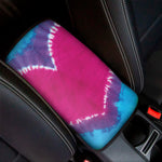 Colorful Heart Tie Dye Print Car Center Console Cover