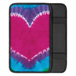 Colorful Heart Tie Dye Print Car Center Console Cover