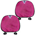 Colorful Heart Tie Dye Print Car Headrest Covers