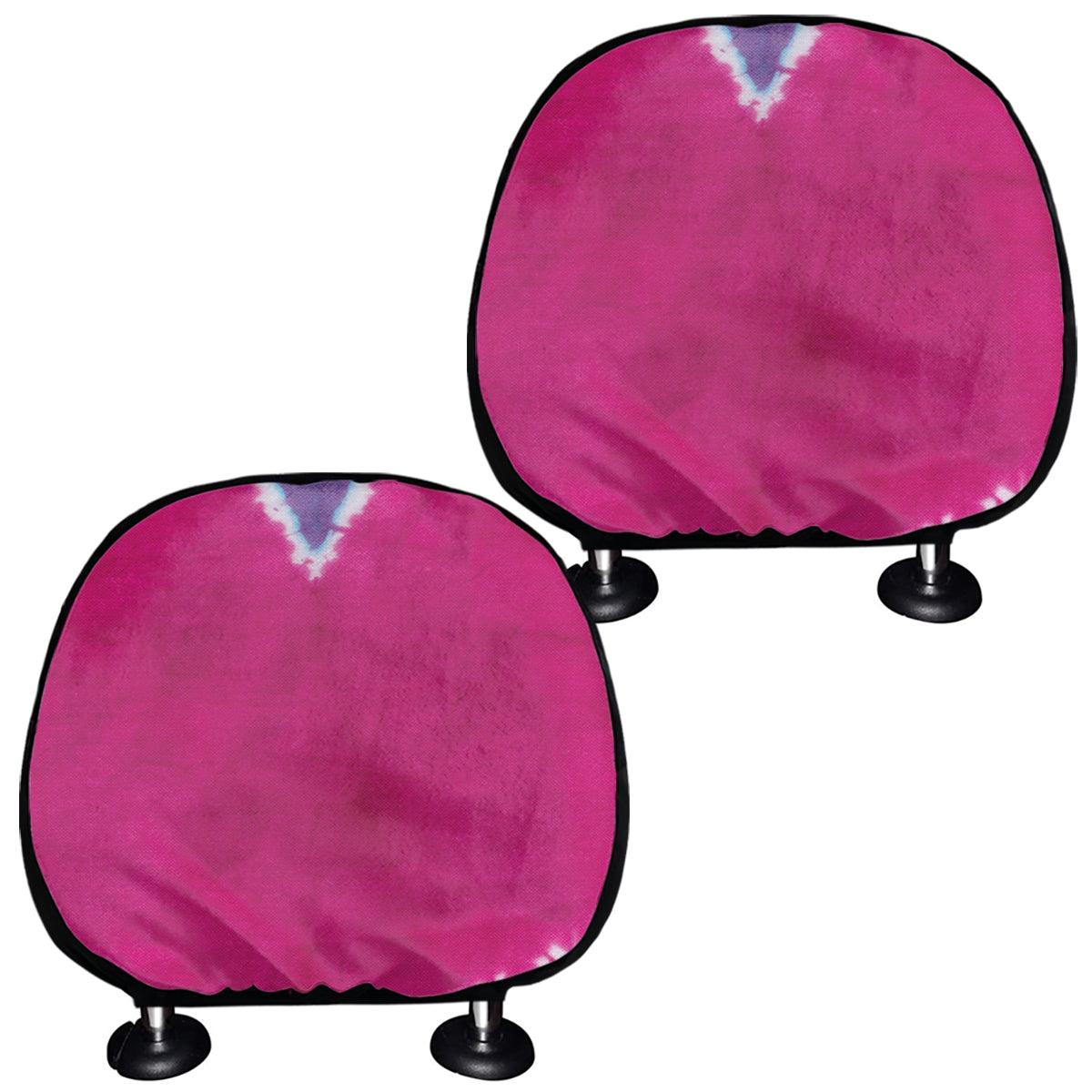 Colorful Heart Tie Dye Print Car Headrest Covers