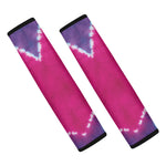 Colorful Heart Tie Dye Print Car Seat Belt Covers