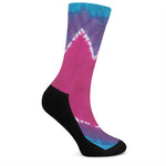Colorful Heart Tie Dye Print Crew Socks