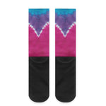 Colorful Heart Tie Dye Print Crew Socks