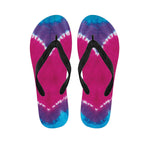 Colorful Heart Tie Dye Print Flip Flops
