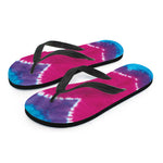 Colorful Heart Tie Dye Print Flip Flops