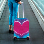 Colorful Heart Tie Dye Print Luggage Cover