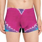 Colorful Heart Tie Dye Print Men's Boxer Briefs