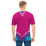 Colorful Heart Tie Dye Print Men's T-Shirt