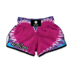 Colorful Heart Tie Dye Print Muay Thai Boxing Shorts